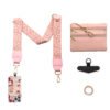 Phone Lanyard Crossbody Strap Pink stripe