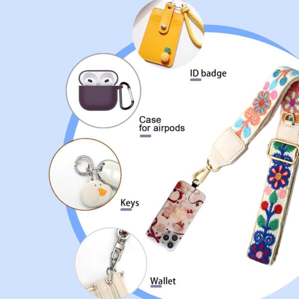 DSC_1054 Phone Lanyard Crossbody Strap White Flowers4