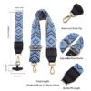 Phone Lanyard Crossbody Strap  Blue Grid