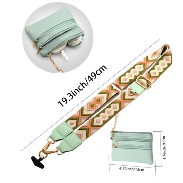 Phone Lanyard Crossbody Strap Brown Grid