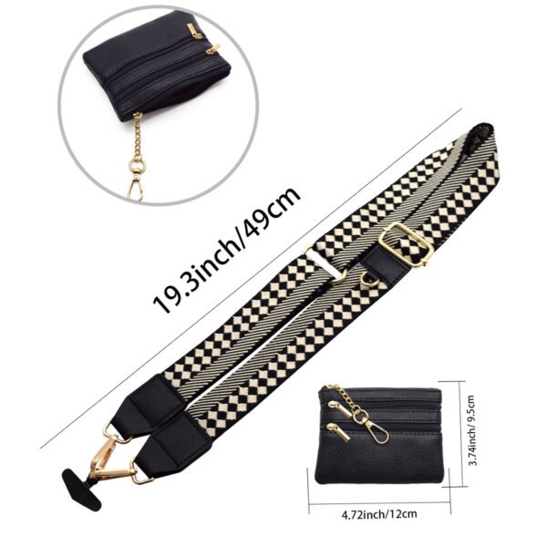 Phone Lanyard Crossbody Strap Black Grid