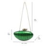 Ladies 'wedding Party  Dinner Bag,Metal Chain Shoulder Bag Green