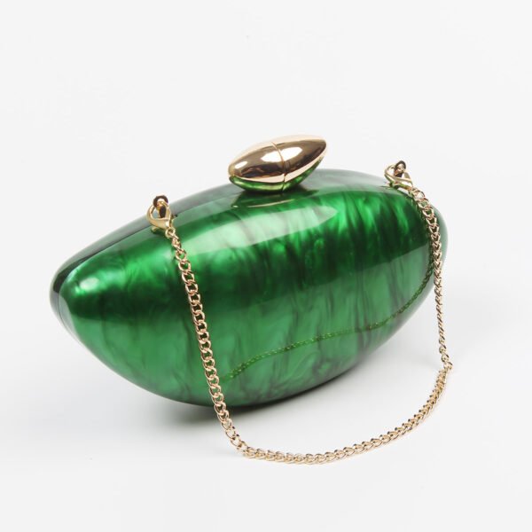 Ladies 'wedding Party  Dinner Bag,Metal Chain Shoulder Bag Green