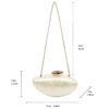 Ladies 'wedding Party  Dinner Bag,Metal Chain Shoulder Bag White