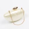 Ladies 'wedding Party  Dinner Bag,Metal Chain Shoulder Bag White