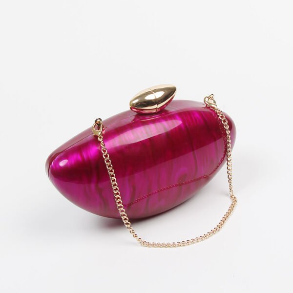 Ladies 'wedding Party  Dinner Bag,Metal Chain Shoulder Bag Red