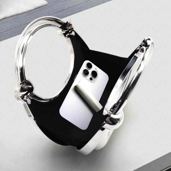 Premium Luxury Acrylic Evening Handbag for Women Silver