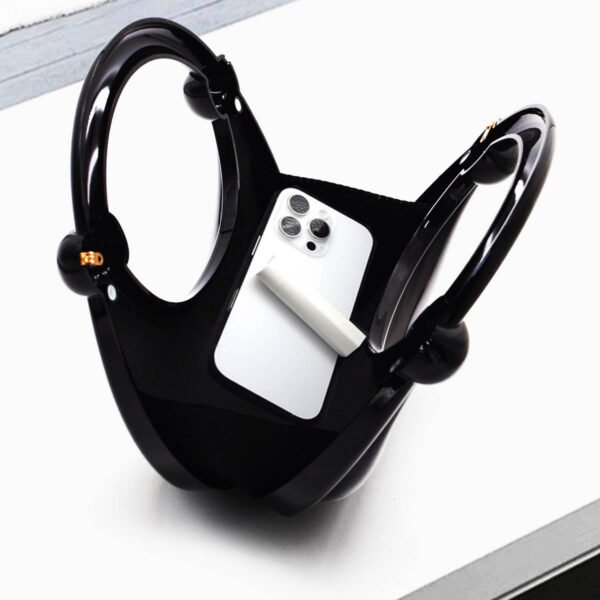 Premium Luxury Acrylic Evening Handbag for Women Black