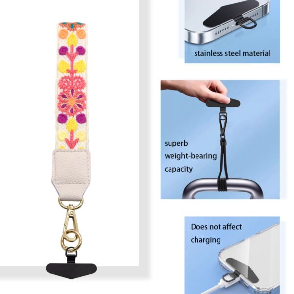 未标题-1 Phone Lanyard Crossbody Strap White Flowers4