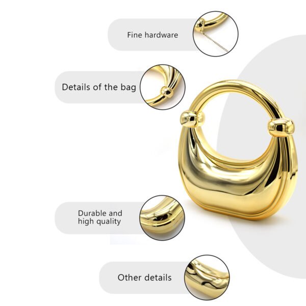 Premium Luxury Acrylic Evening Handbag for Women Gold