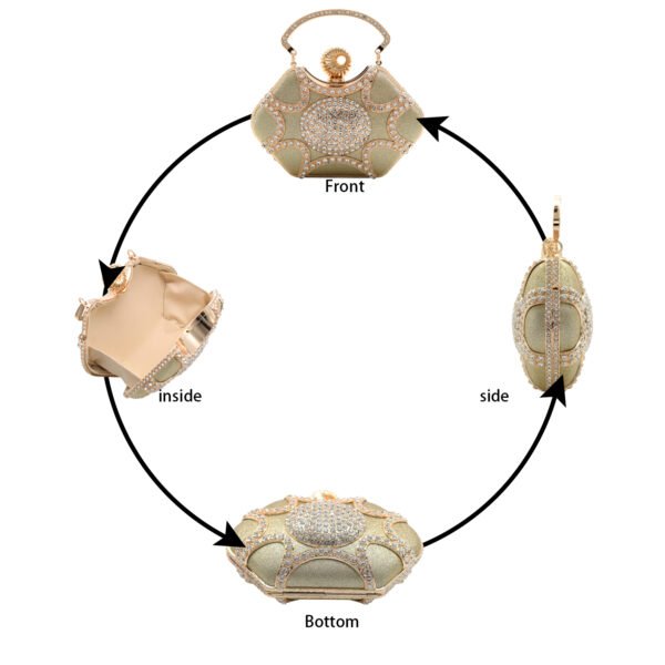 Women's high-end luxury metal dinner handbags, wedding parties, parties, and dinner wallets-017