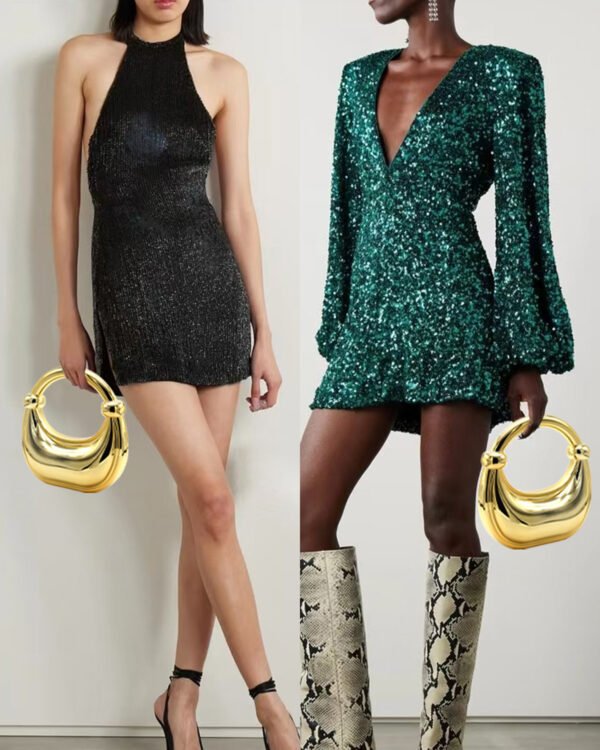 Premium Luxury Acrylic Evening Handbag for Women Gold