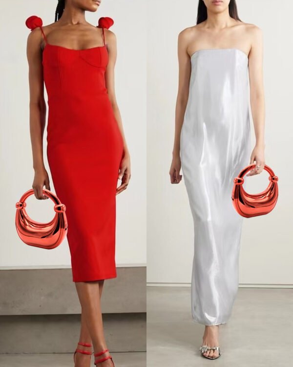 Premium Luxury Acrylic Evening Handbag for Women Red