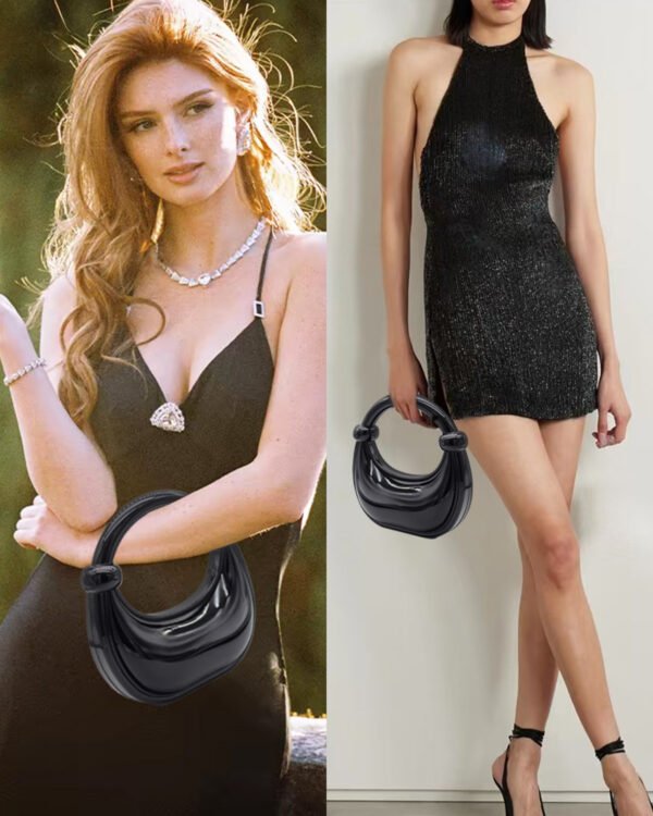 Premium Luxury Acrylic Evening Handbag for Women Black