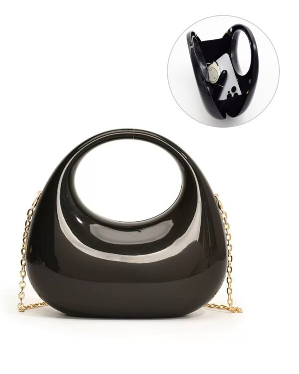 Premium Luxury Acrylic Evening Handbag for Women Black