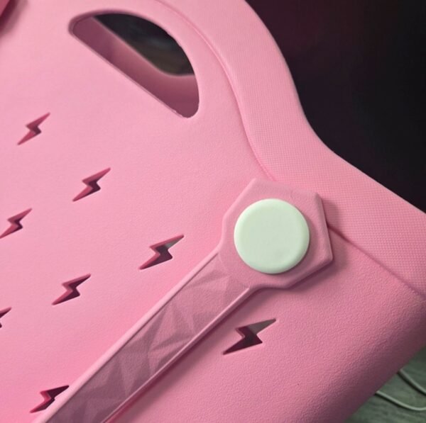 EVA beach bag with lightning pattern purple