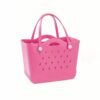 EVA beach bag with lightning pattern pink