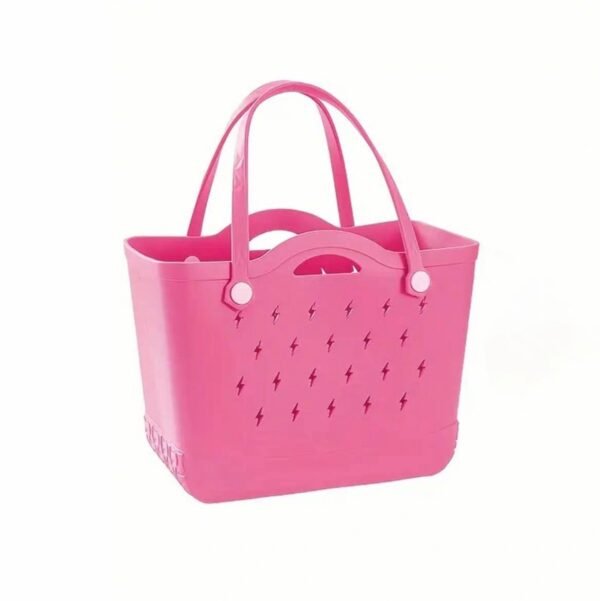 EVA beach bag with lightning pattern pink