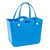 EVA beach bag with lightning pattern dark blue