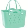 EVA beach bag with lightning pattern green