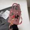 详情-03 DIY macaron colored beach bag,Equipped with adjustable straps pink