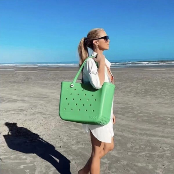 EVA beach handbag, swimming pool, boat, sport - lightweight, washable, durable rose red